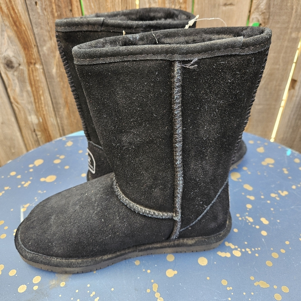 Bearpaw Black Suede Boots Women Size 5 - Picture 12 of 15